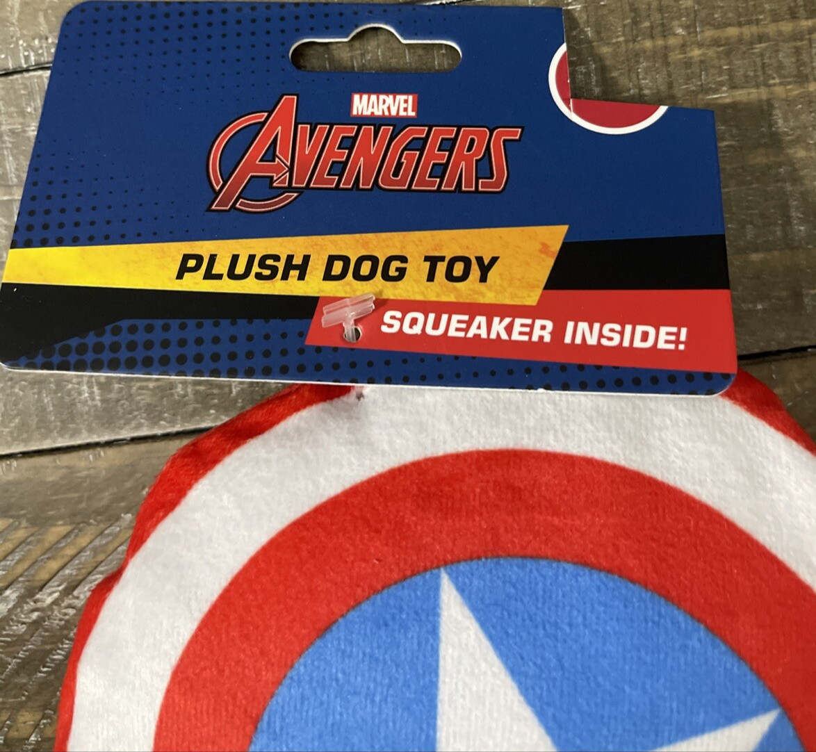 Avengers Captain America Plush Squeaky Dog Toy-Brand New-SHIPS N 24 HOURS