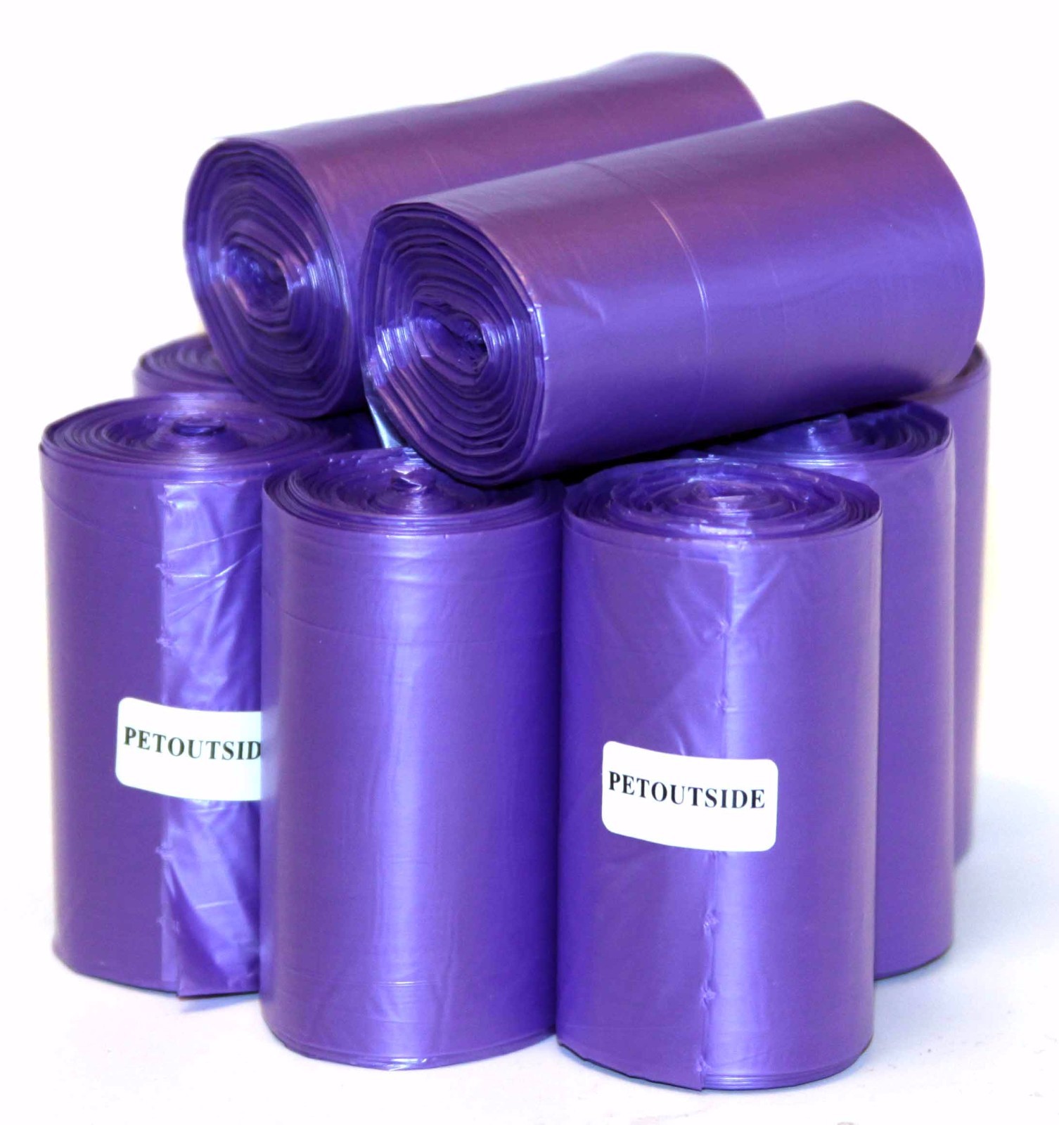 1012 DOG PET WASTE POOP BAGS 44 PURPLE REFILL ROLLS CORELESS by PetOutSide USA
