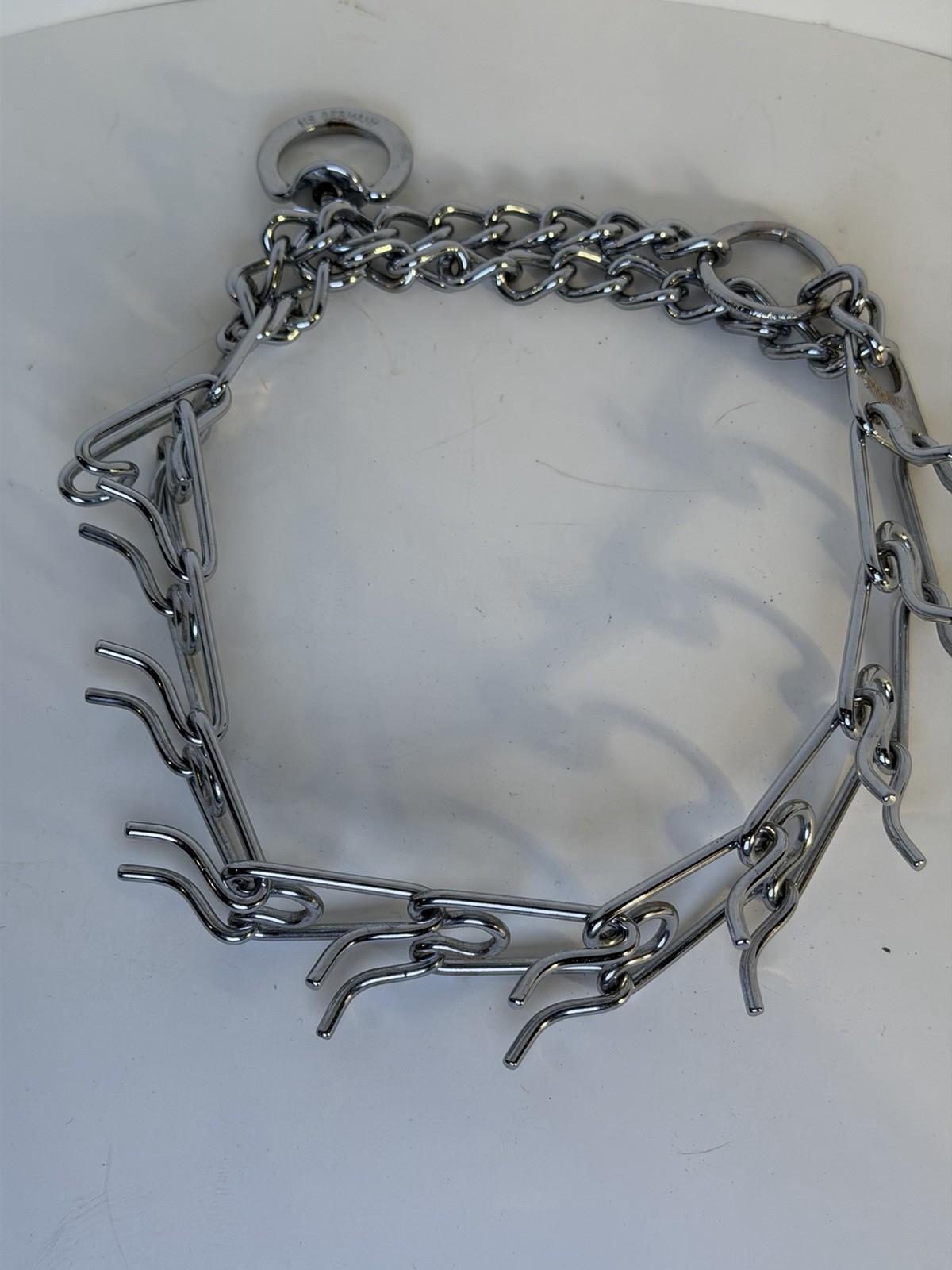 Herm Sprenger Chrome Plated Prong Training Collar 22” 10 prongs Germany