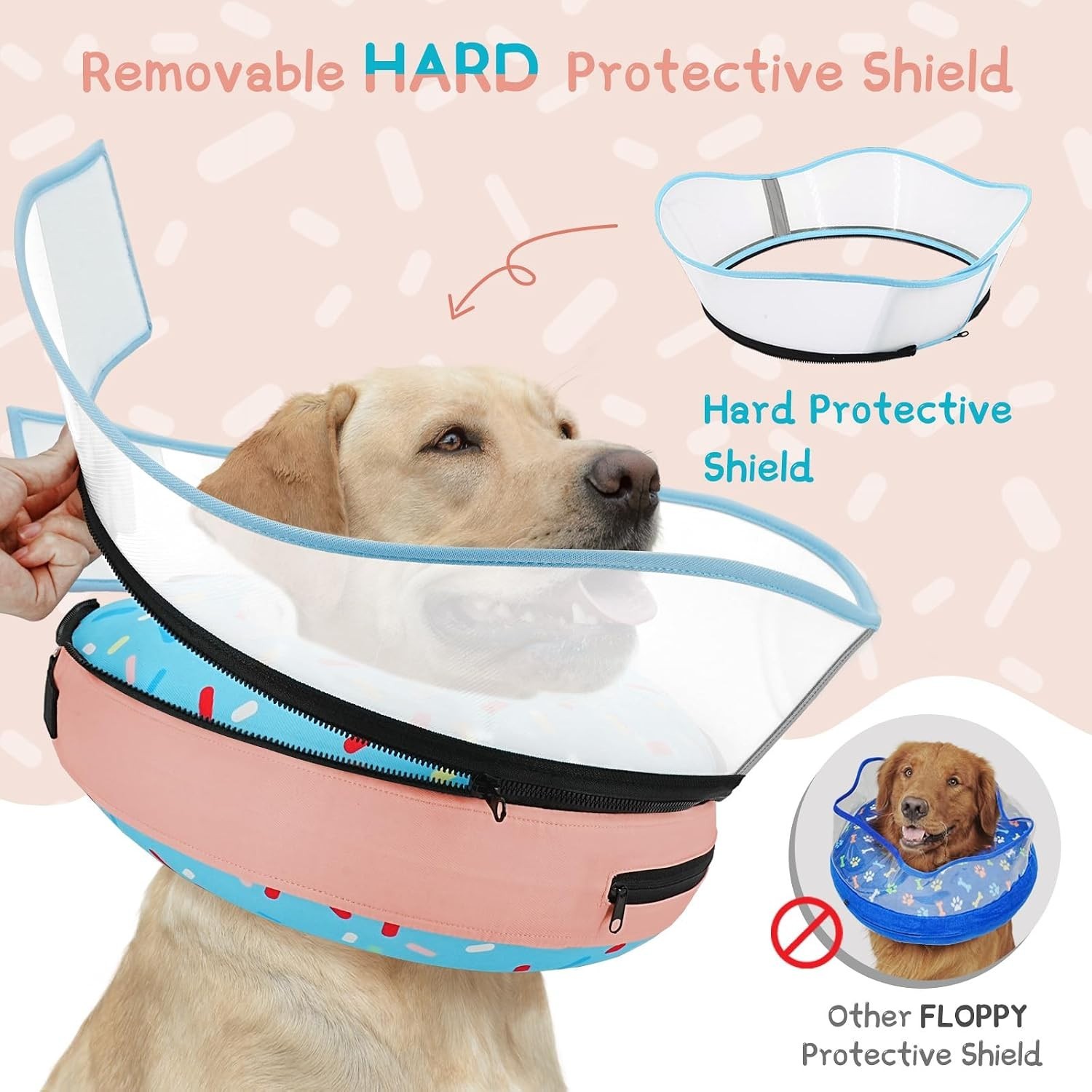 Innovative Dog Donut Collar – Zippered Cover