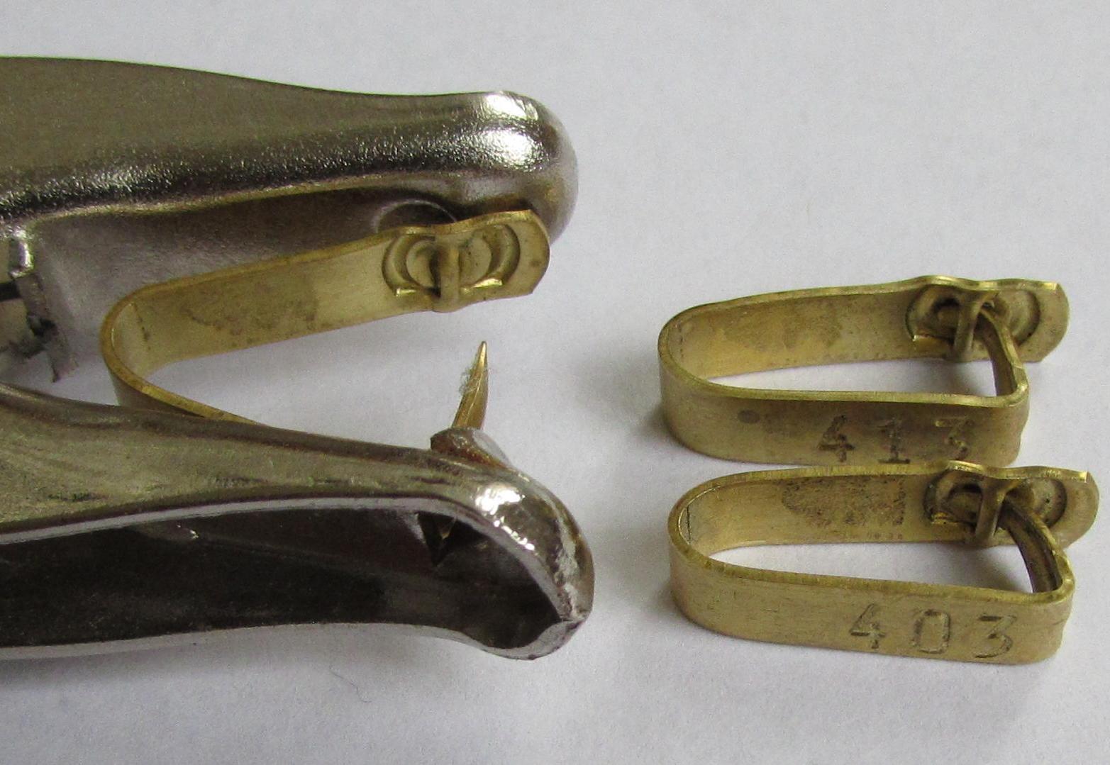 Jiffy Wing Bands 100pcs Brass NOT STAMPED Chicken Poultry Bird Wing ID Tags