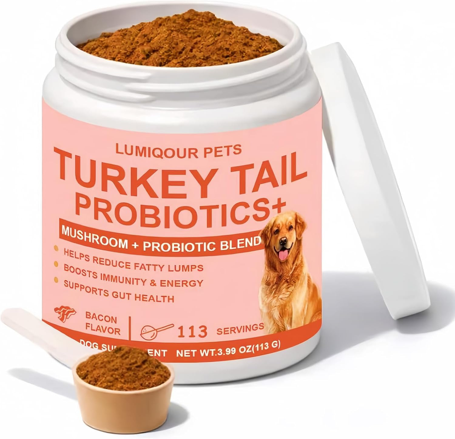 Lumiqour Turkey Tail for Dogs – Turkey Tail Mushroom for Dogs, Mushroom Suppleme