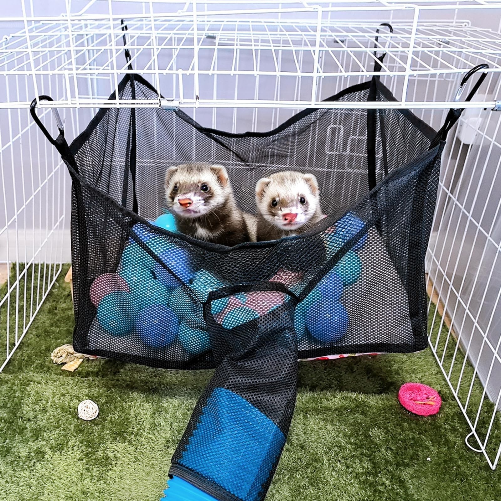 kathson Ferret Hammock for Cage Accessories, 18.5 x 13 x 11 inches, Black