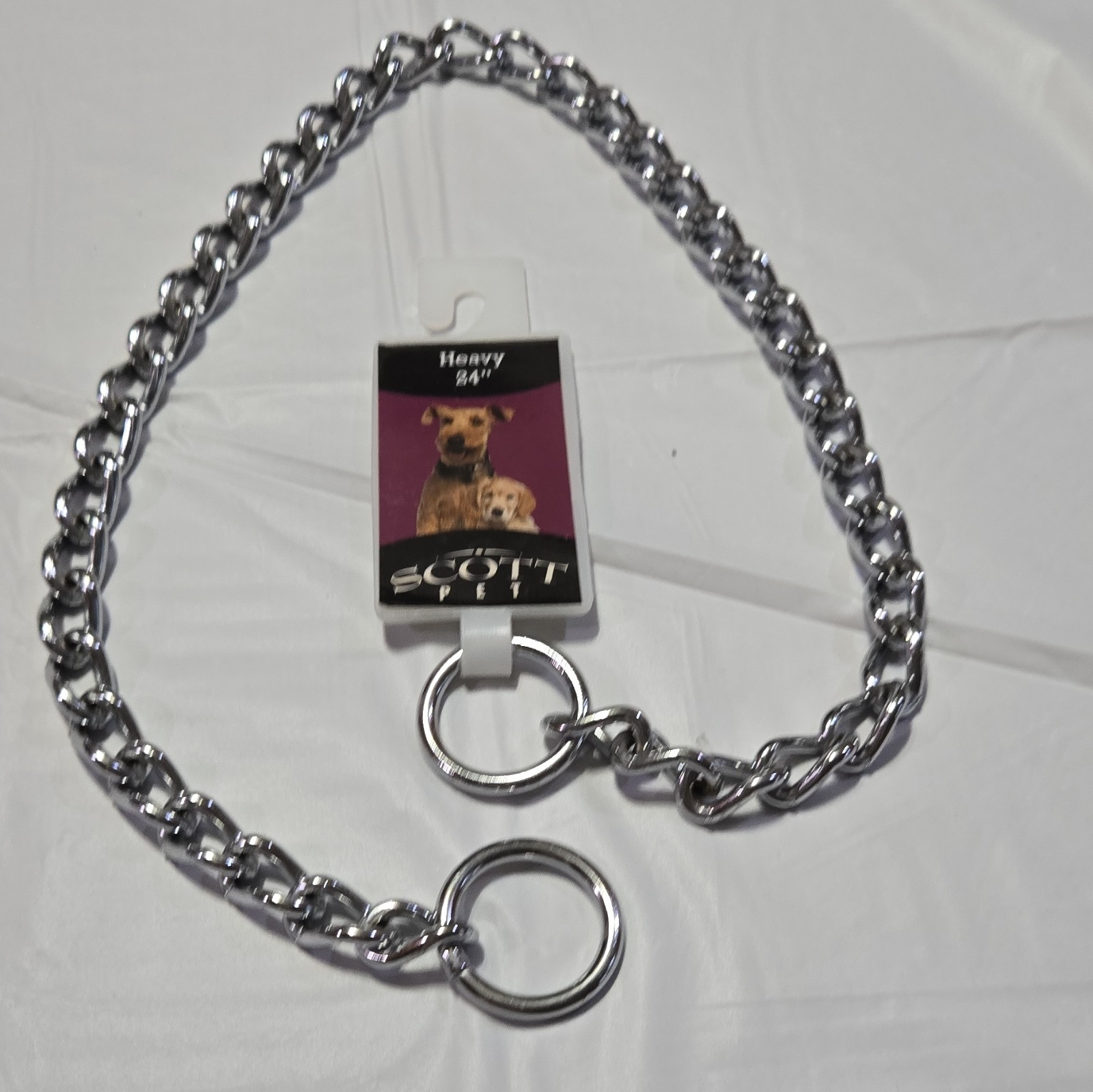 Scott Pet Heavy 3/4″ Large Metal Chain Collar for Dog Control, Unisex