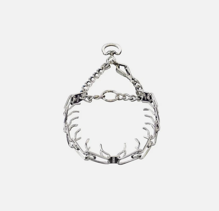 Herm Sprenger Chrome Plated Steel Training Prong Collar with Quick Release Sn…