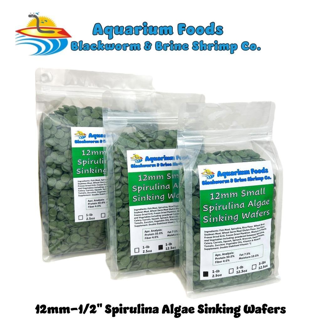 12mm-1/2″ Small Spirulina, Algae & Veggie Sinking Wafers, All Tropical Fish