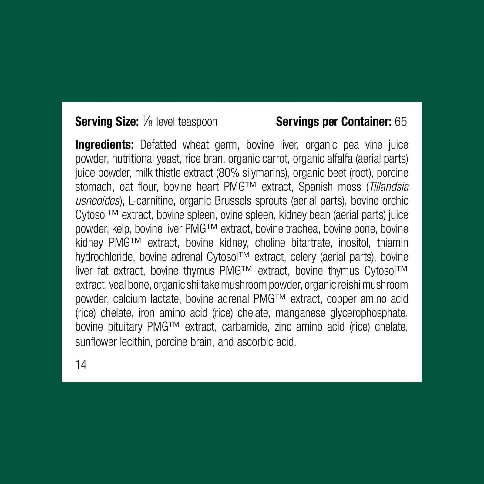 Standard Process Inc. Whole Body Multisystem Support Supplement for Canines …