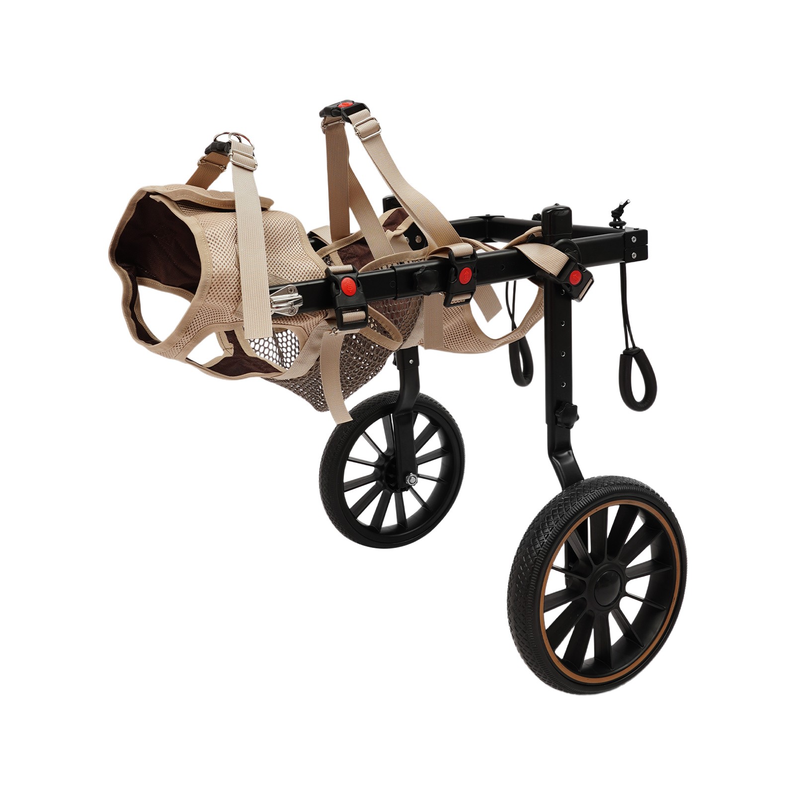 2-Wheel Dog Wheelchairs for Back Legs Adjustable Pet Rehabilitation Walking Aid