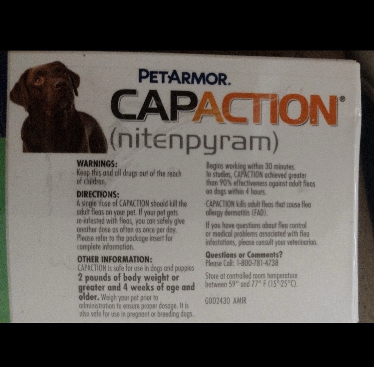 Pet Armor Capaction Oral Treatment for Medium & Large Dogs 25 lbs EXP 2027+