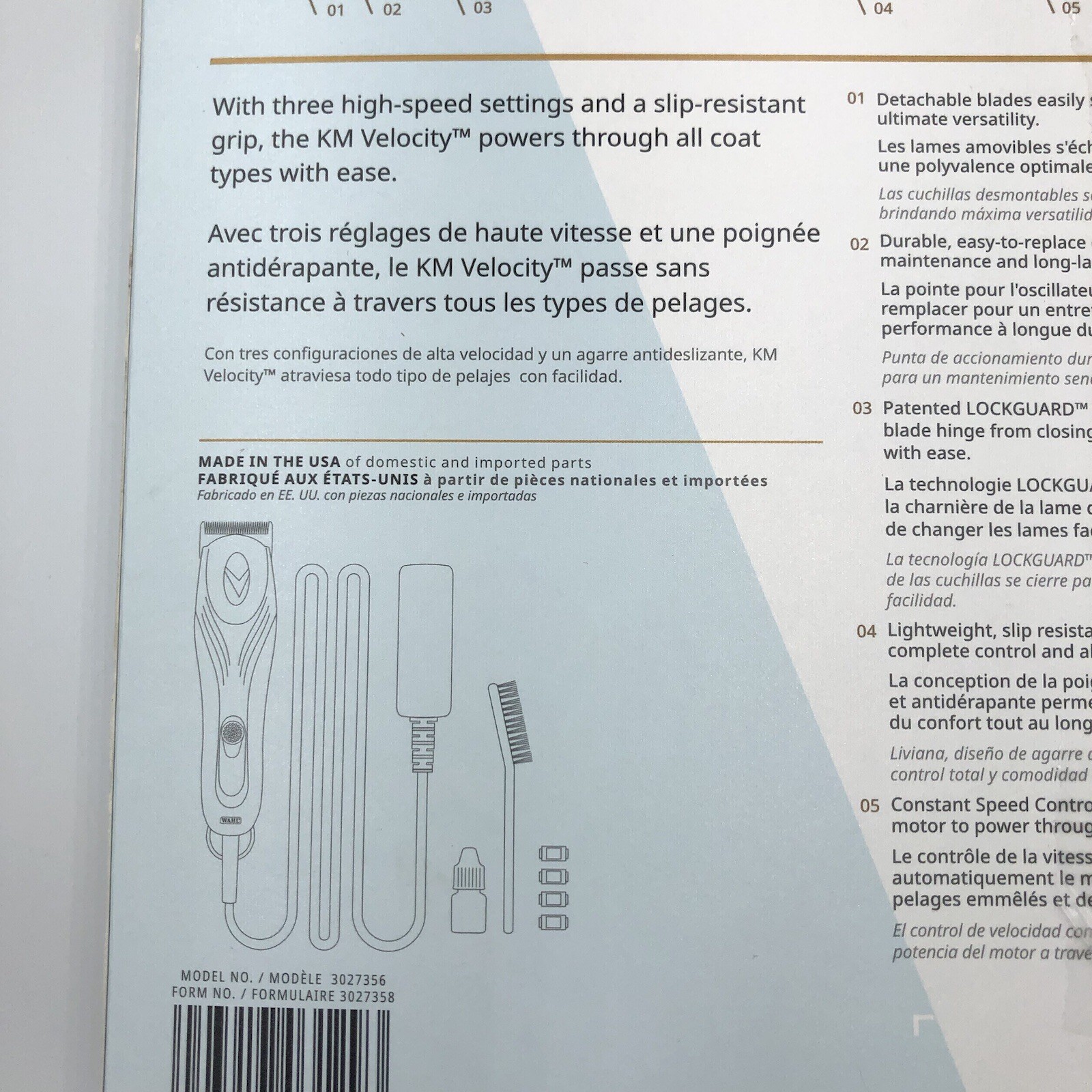 Wahl Pro Animal KM Velocity Corded Clippers w/ New #10 1.5mm Prime Series Blade