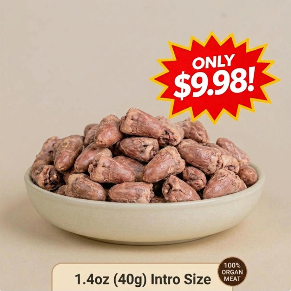 Freeze Dried Chicken Hearts Dog Cat Treats – Natural Taurine, Single Ingredient