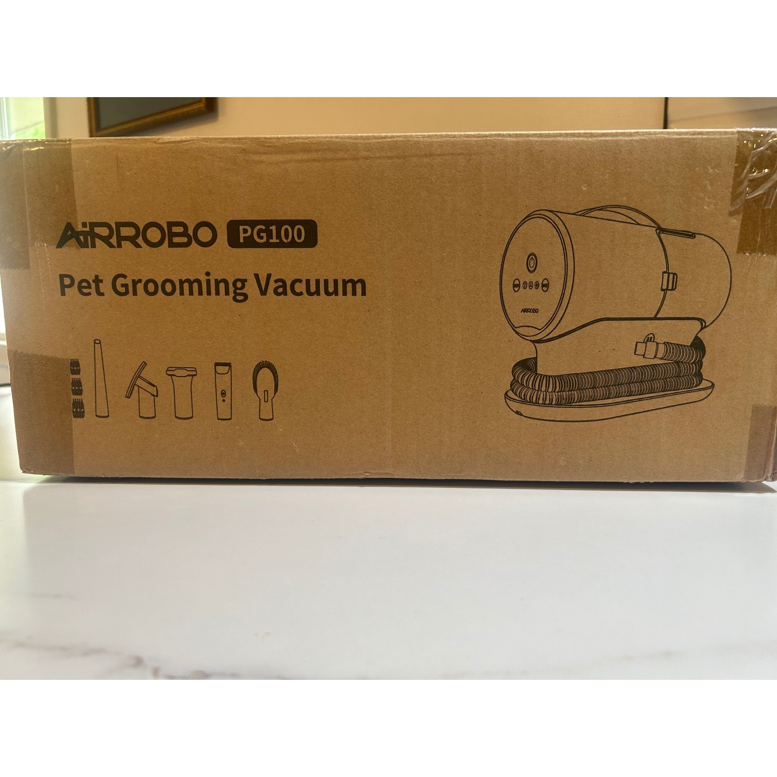 AIRROBO PG100 Pet Grooming Vacuum Kit All-in-One Low Noise Hair Clipper Suction