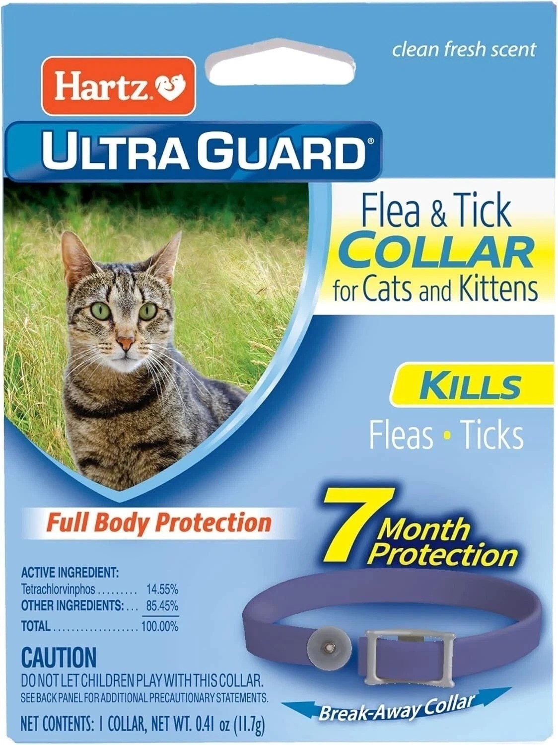 Hartz UltraGuard Flea & Tick Collar for Cats & Kittens 7 Months Protection, 1ct*