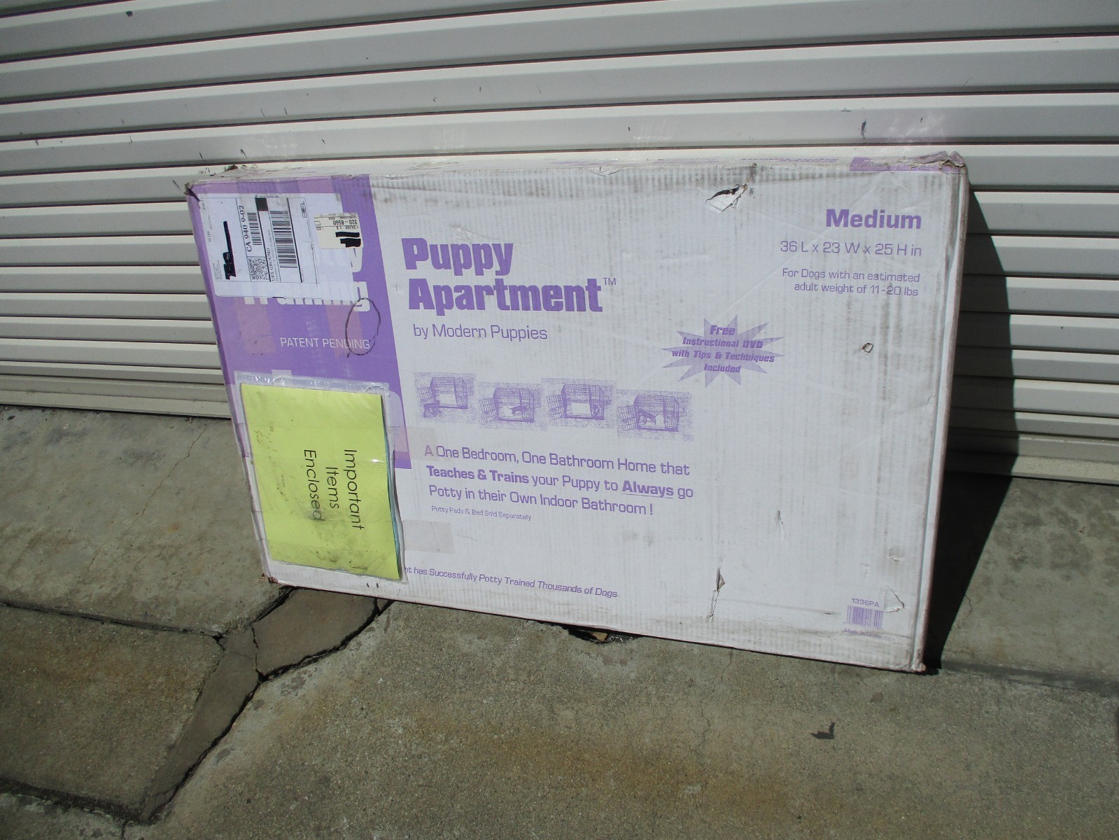 PUPPY APARTMENT-MEDIUM SIZE- MODERN PUPPIES-36″ X 23″ X 25″ HIGH-11 TO 20 POUNDS