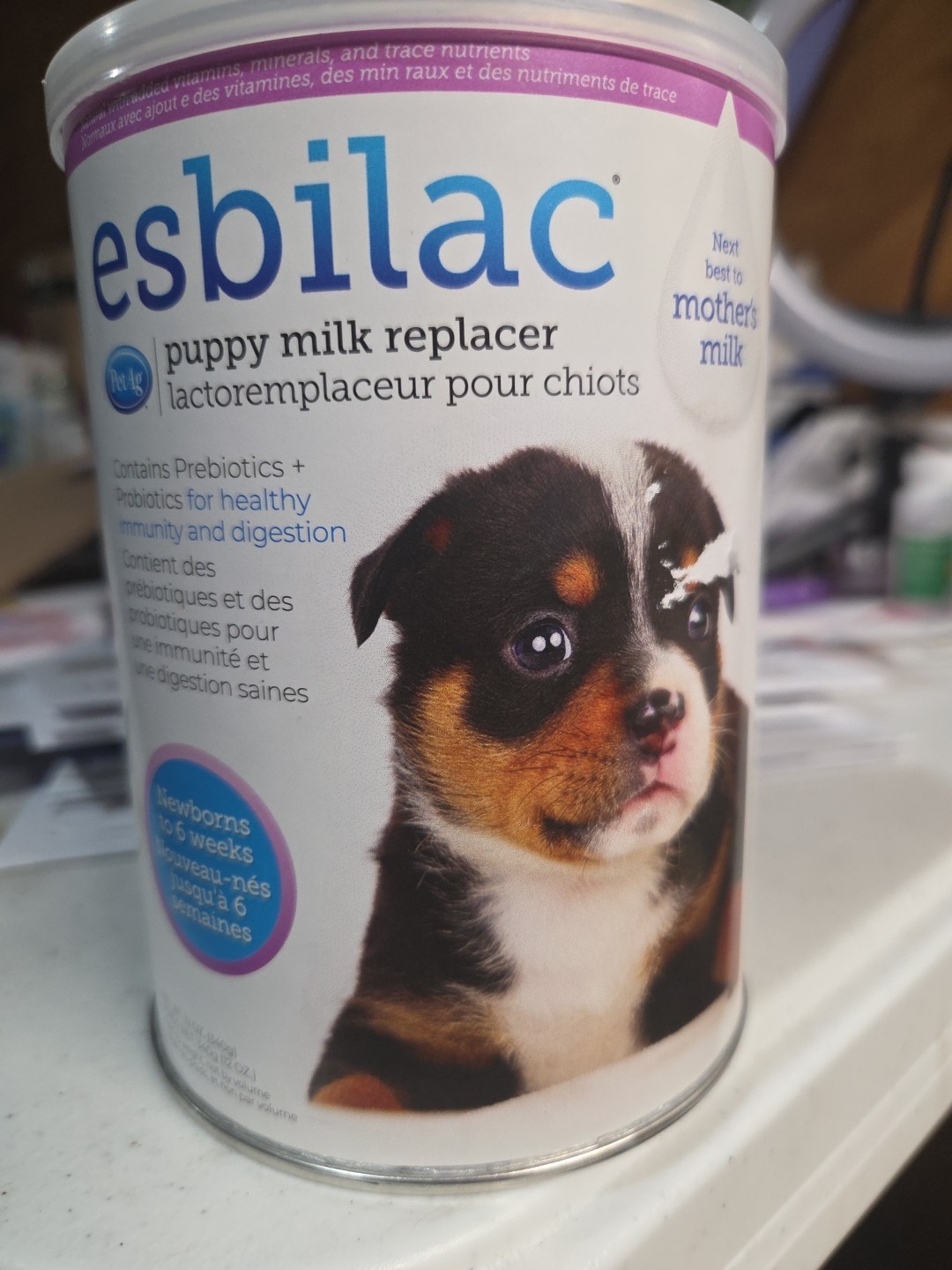 PetAg Esbilac Puppy Milk Replacer Powder with Prebiotics 12 oz Exp 02/2027