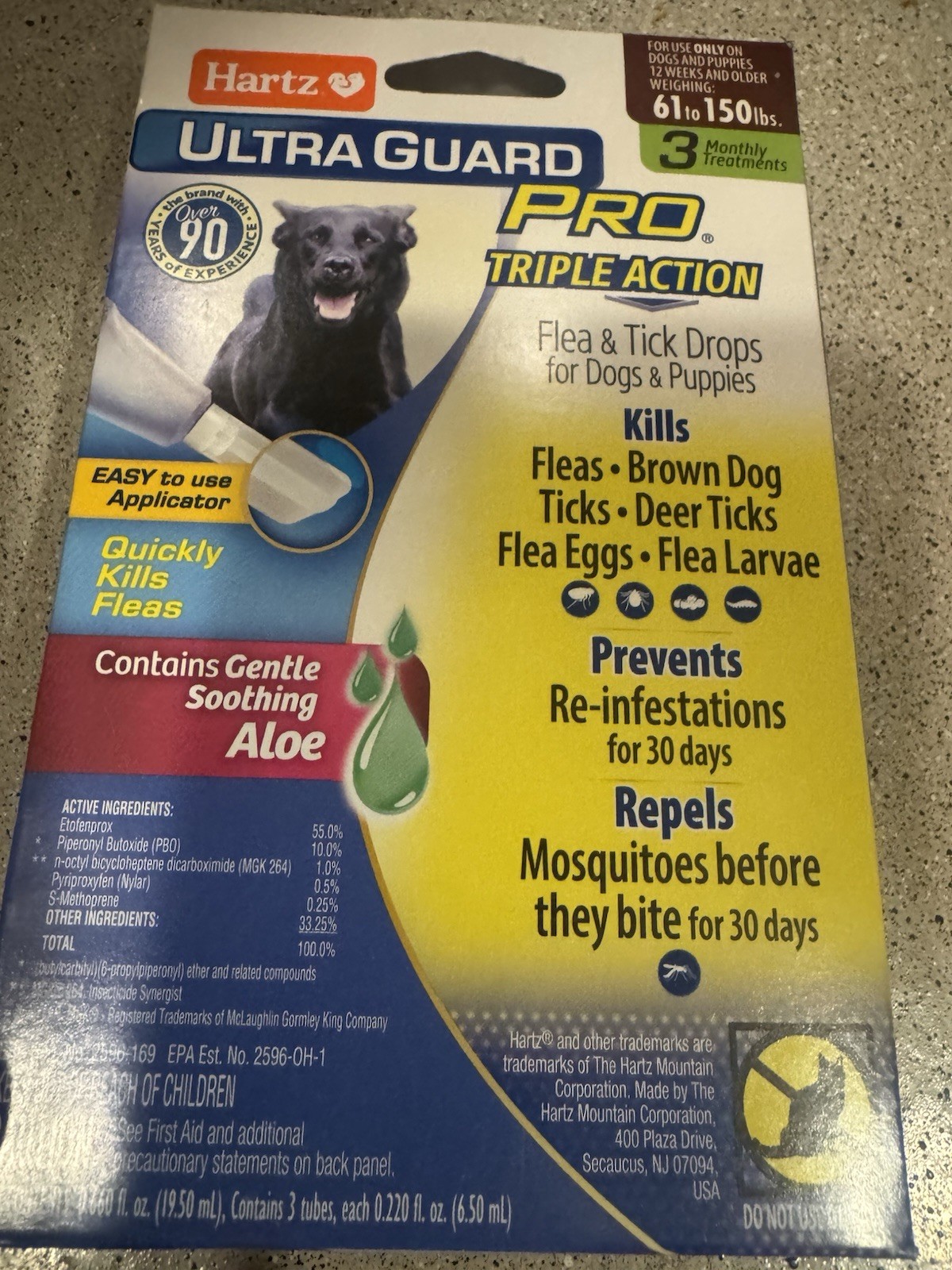 Hartz Ultra Guard PRO Flea & Tick Drops 61-150 3 Month Supply-Dog Lovers