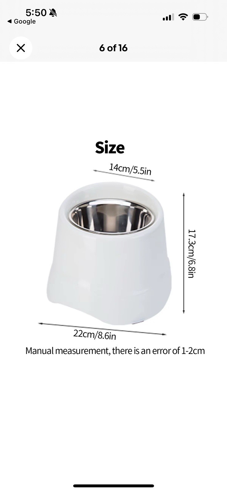 1PC High-Top Stainless Steel Food Bowl, High-Footed Dog Bowl, Small and Medium-S
