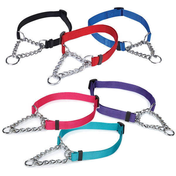 Chain Martingale Dog Collar Choke Style Safe Control Training Pick Color & Size