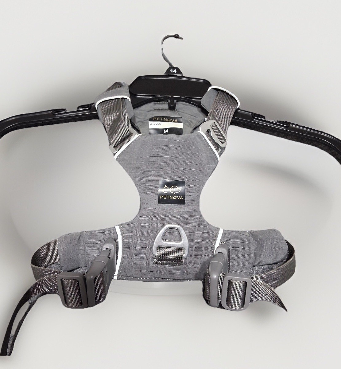 Petnova Dog Harness Medium Color Gray and Silver