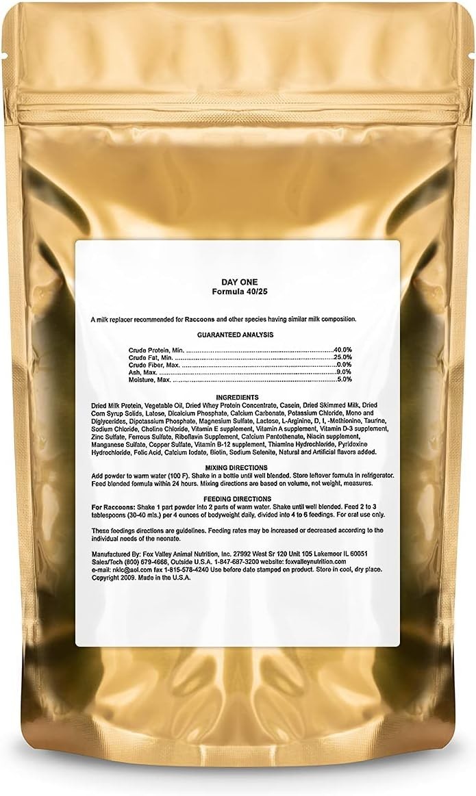 Specialized 1lb Milk Replacer for Raccoons – Enhances Growth and Digestion