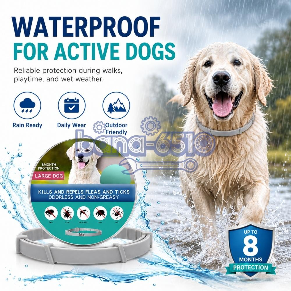 Dog collar Flea and Tick 8 Months Protections Adjustable Pet Collar for Dogs New