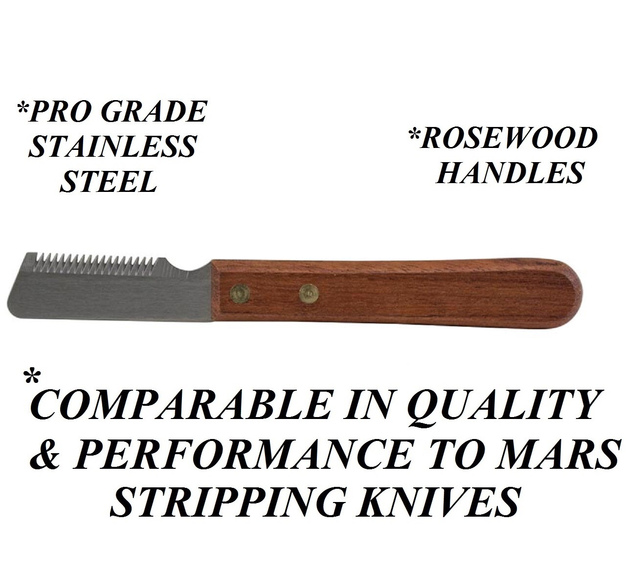 Left Hand DOG STRIPPING KNIFE Coat Stripper Carding*COARSE 329*Compare to Mars