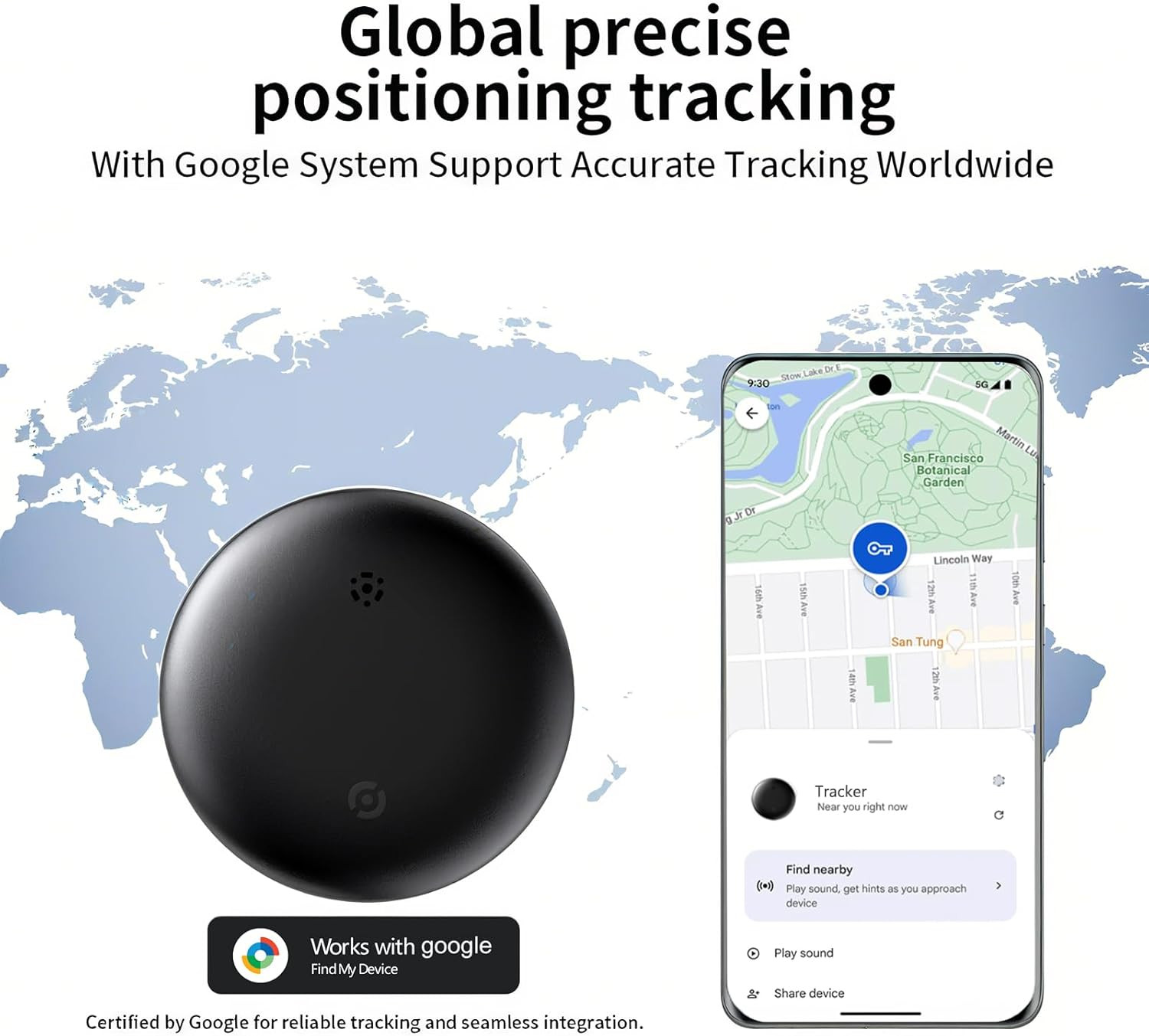 GPS Cat Tracker with Collar, Smart Tracker for Cats – No Subscription | Waterpro