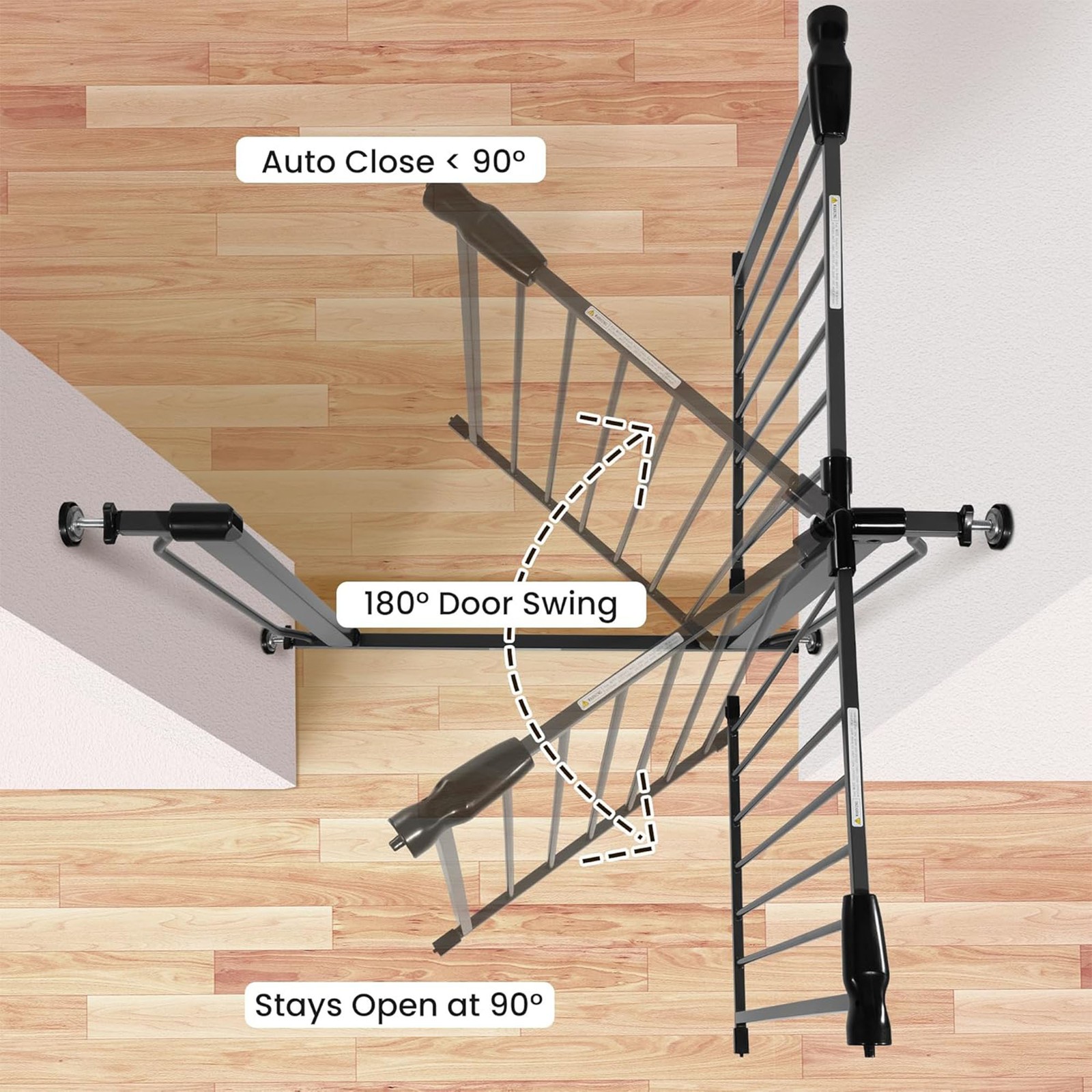 BalanceFrom Walk-Thru Safety Gate, 29.1-33.8″W, 30″H, Graphite (Open Box)