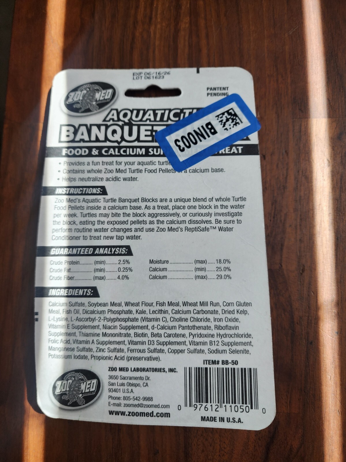Zoo Med Aquatic Turtle Banquet Block , 0.5 Ounce (Pack of 1), Black