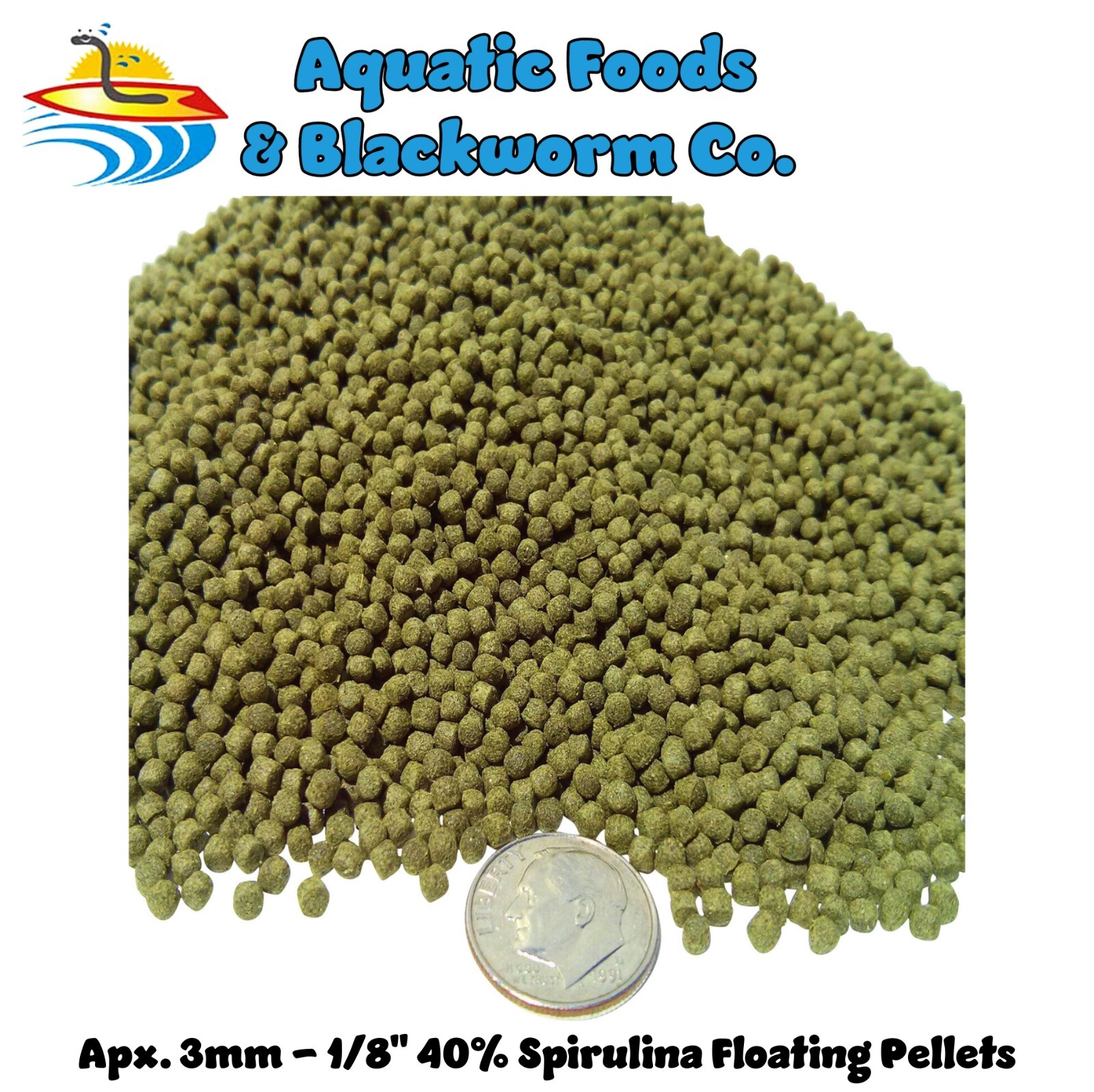 3mm 40% Spirulina Floating Pellets for Africans, Community Fish & Ponds