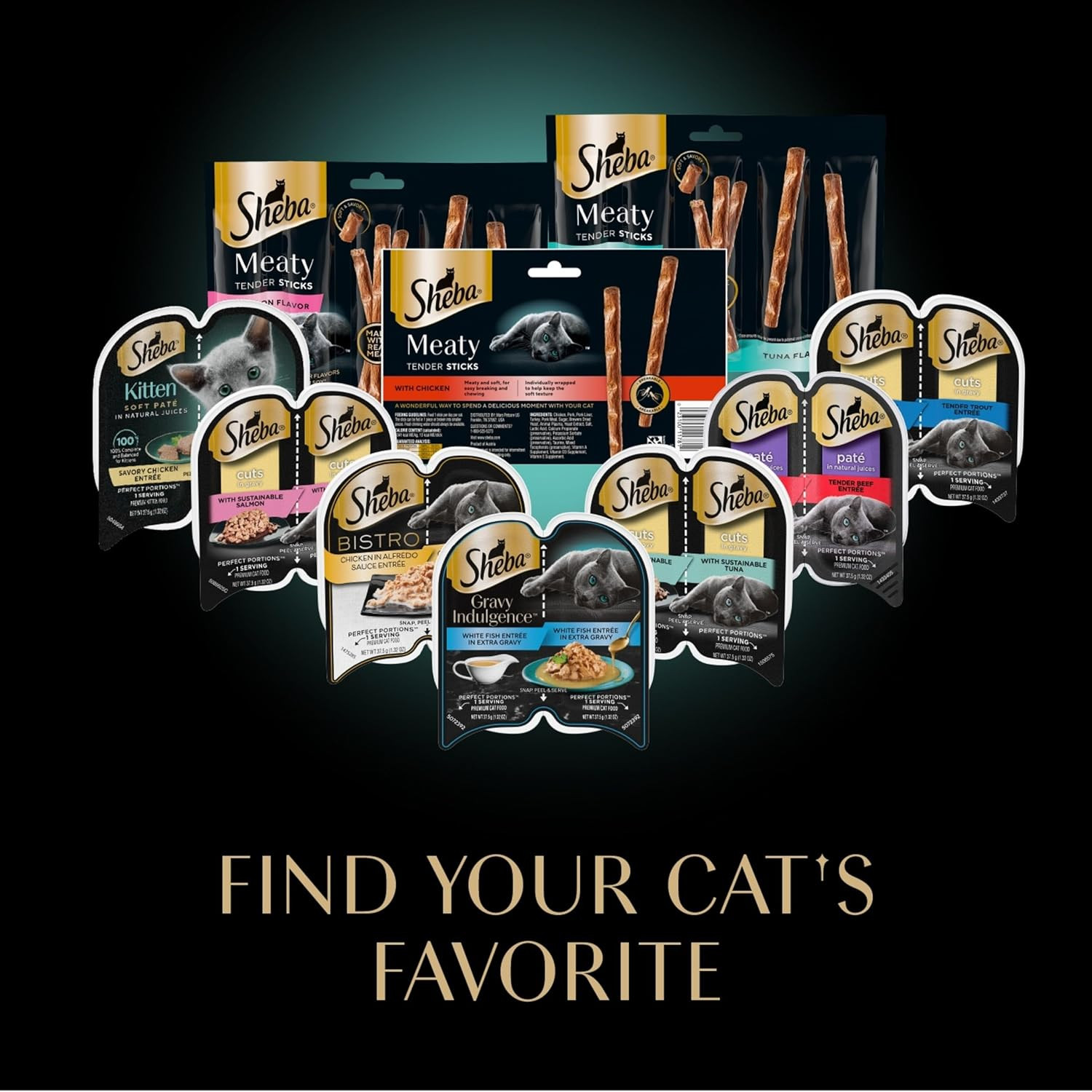 Meaty Tender Sticks Cat Treats Chicken, Tuna Flavor, or Salmon Flavor