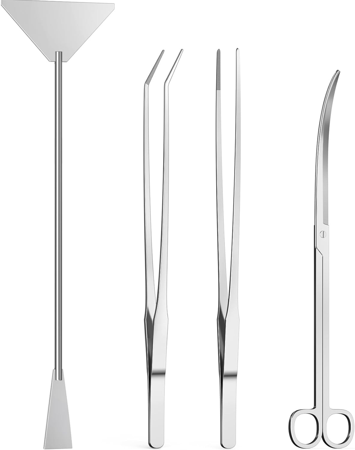 4Pcs Aquascaping Tools Aquascape Kit Long and Strong Aquarium Tweezers Sciss