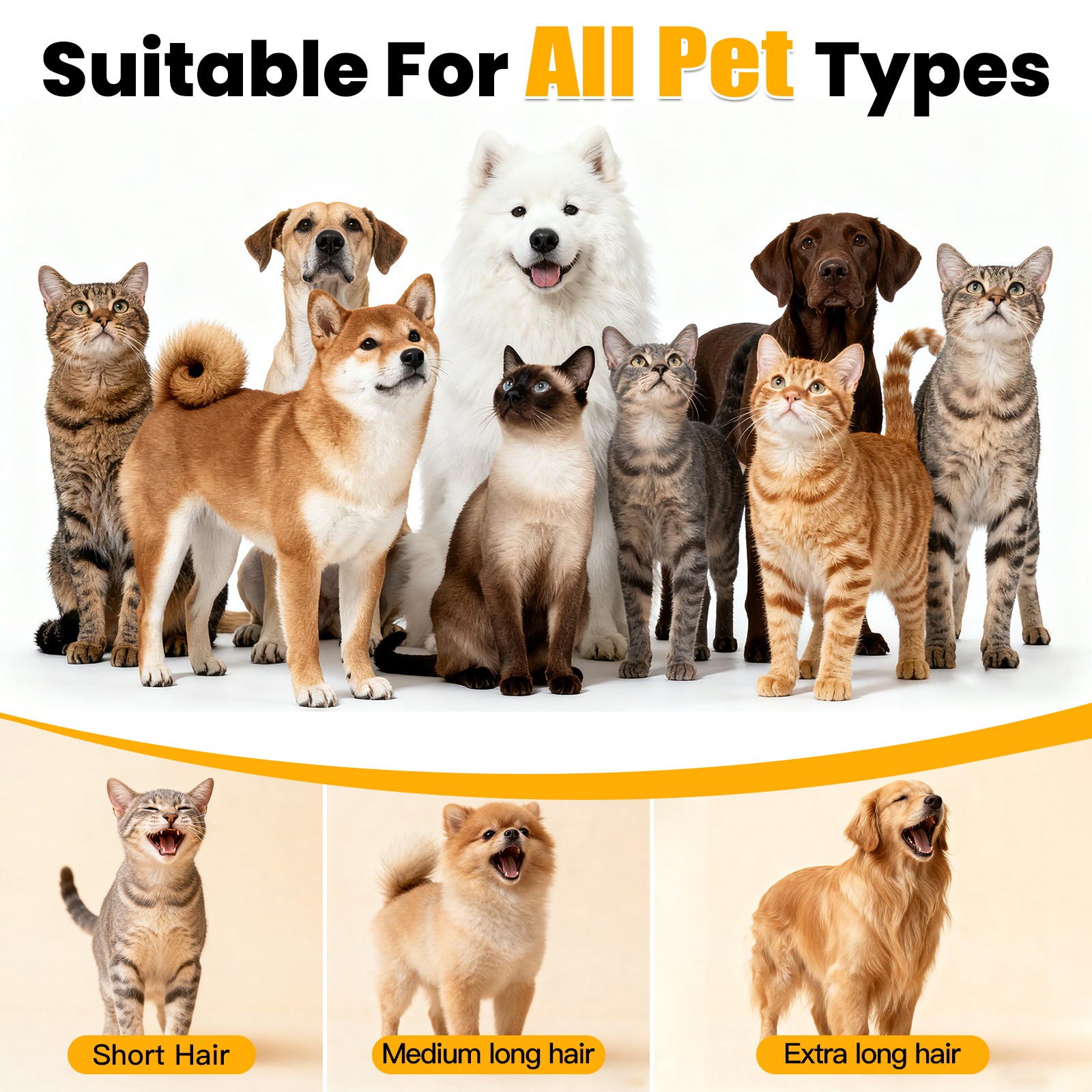 AIRROBO GP04 Plus Pet Grooming Vacuum Kit Dog Cat Hair Clipper Trimmer Brush Paw