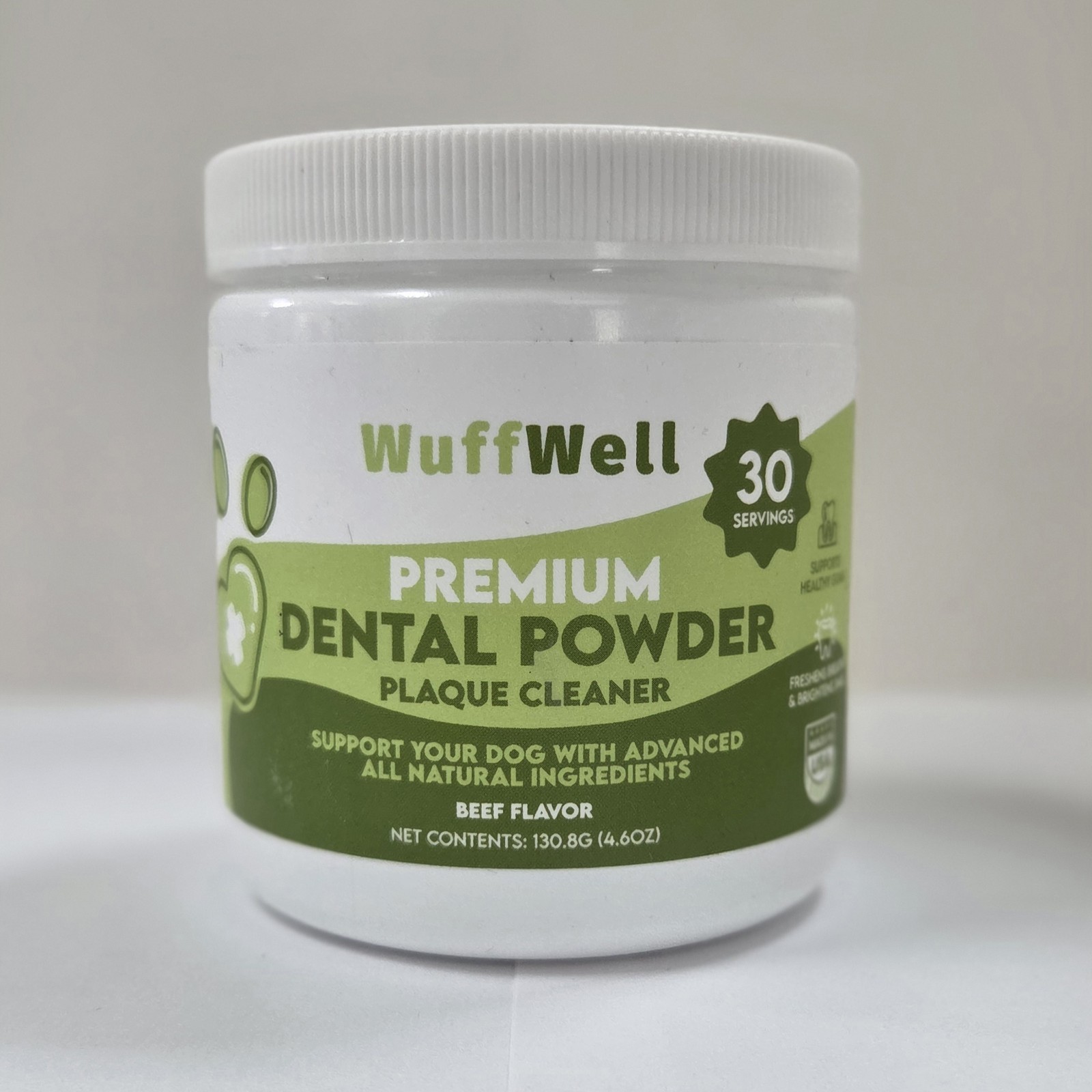 WuffWell Dog Dental Cleaning Powder with Probiotics for Plaque & Tartar Remover
