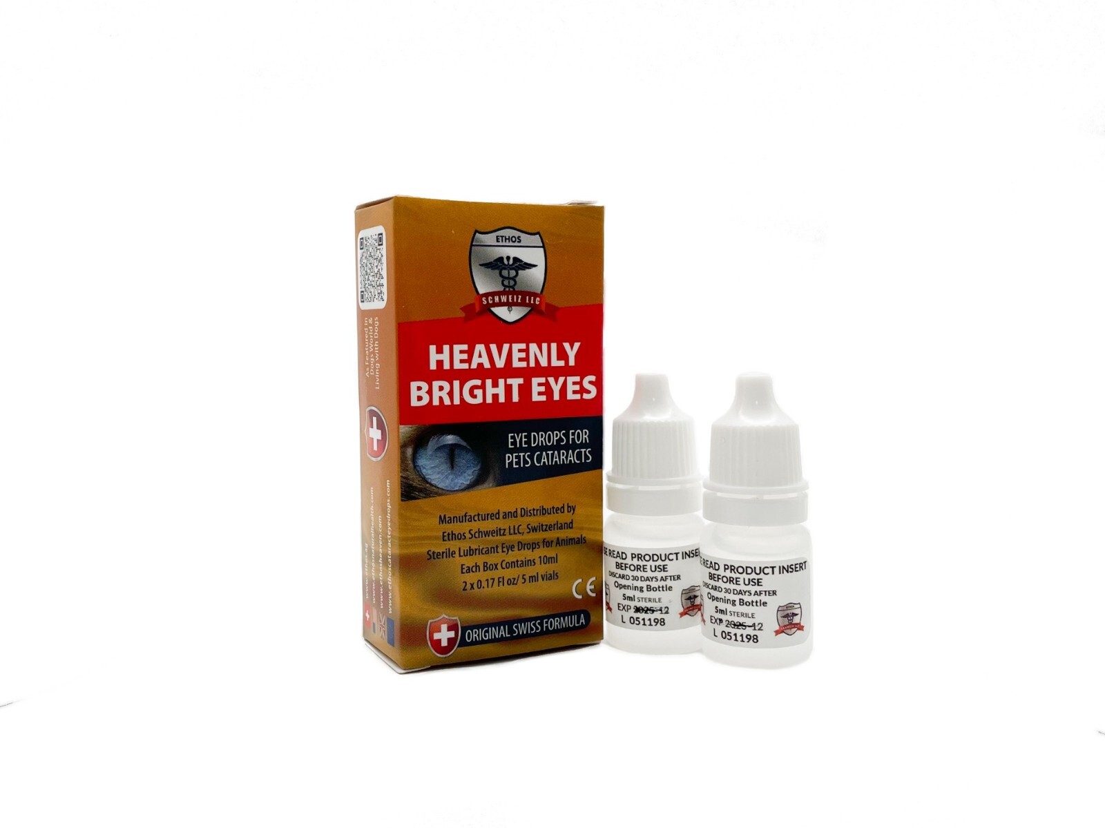 Dog Eye Drops for Cataracts Ethos Pets Bright Eyes 1 x Box 10ml FREE POSTAGE
