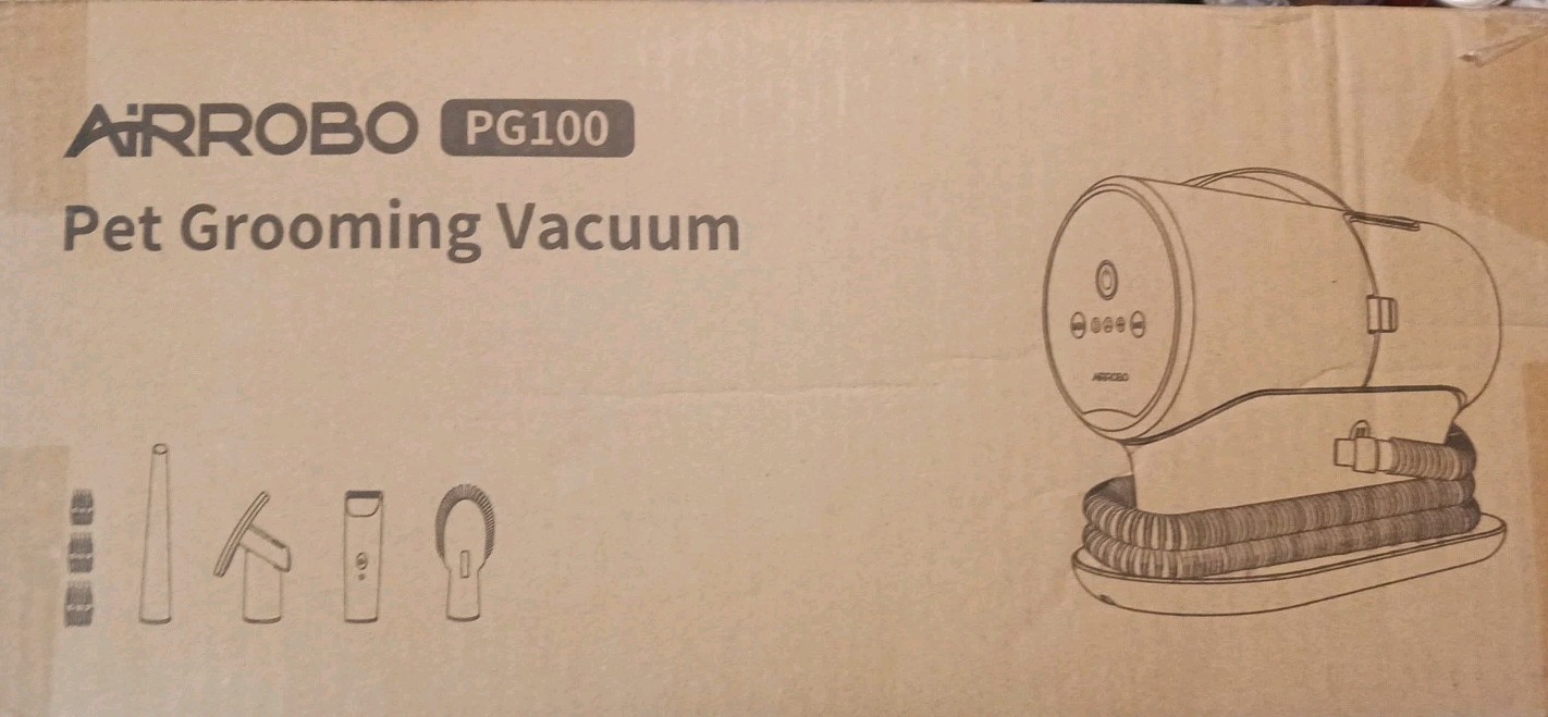 AIRROBO PG100 Pet Grooming Vacuum with 5 Grooming Tools 12000Pa Suction Power US