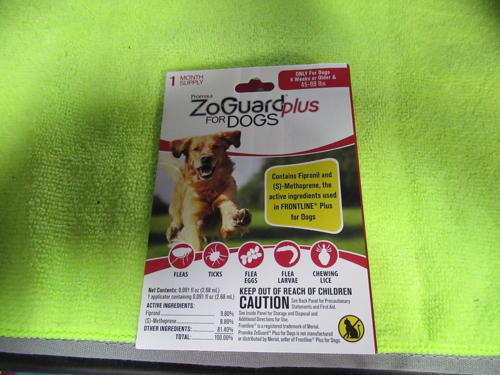 LOT OF 5 Plus Flea and Tick Prevention for LARGE Dogs 45-88 lbs 5 MONTH SUPPLY
