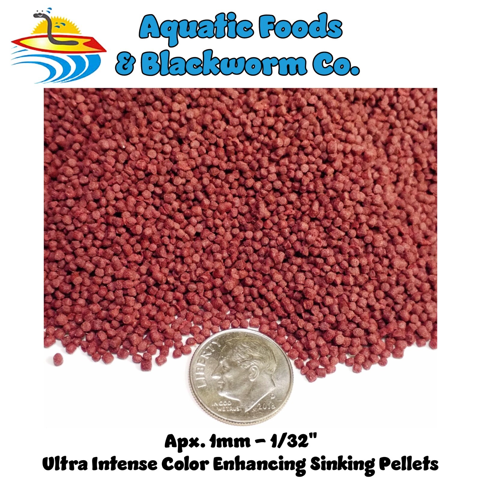 Ultra Intense Color Enhancing SINKING Pellets, ALL Cichlids. Apx 1 mm