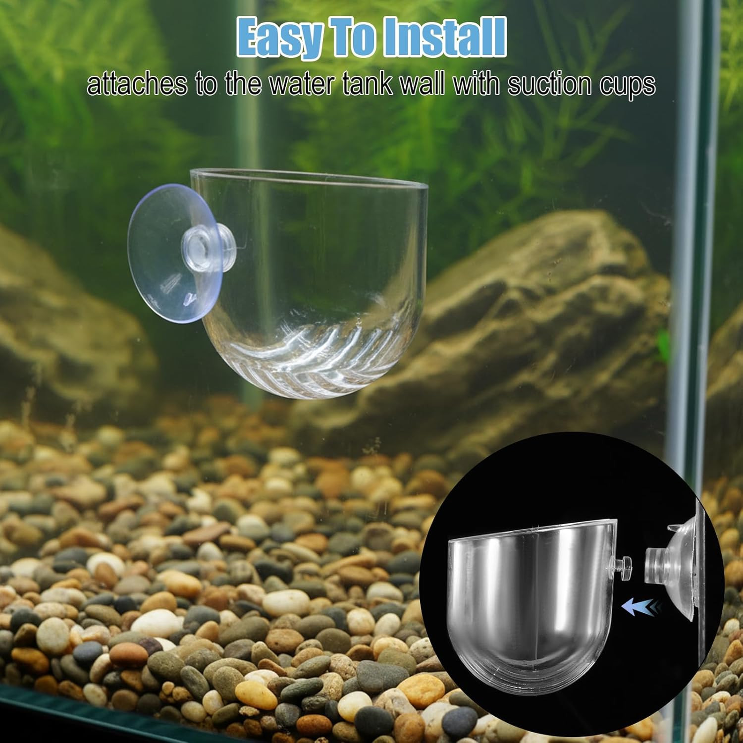 3 Pack Clear Fish Tank Plant Holder Aquatic Plant Cups Fishes Tanks Plants Pot A
