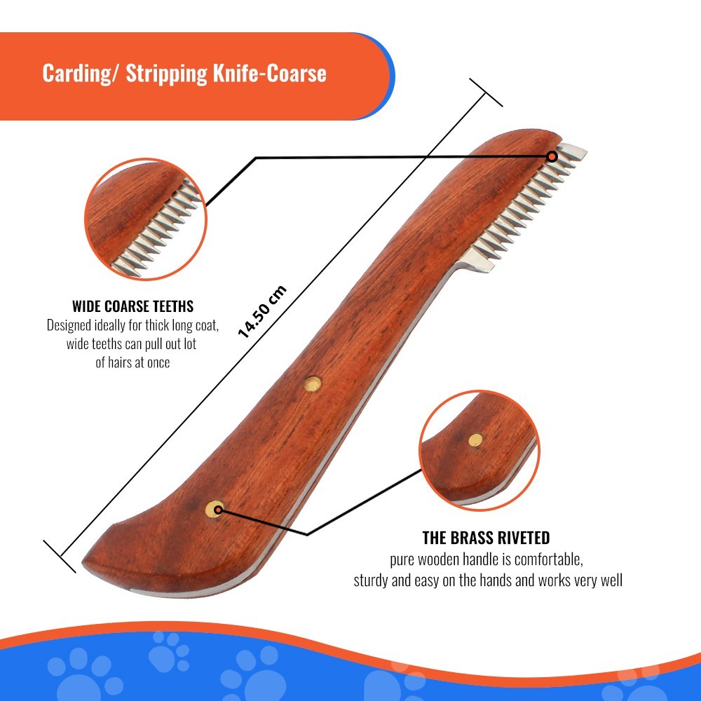 Elmax Pro stripping knife for dogs hand stripping tools for dog grooming Pack 6