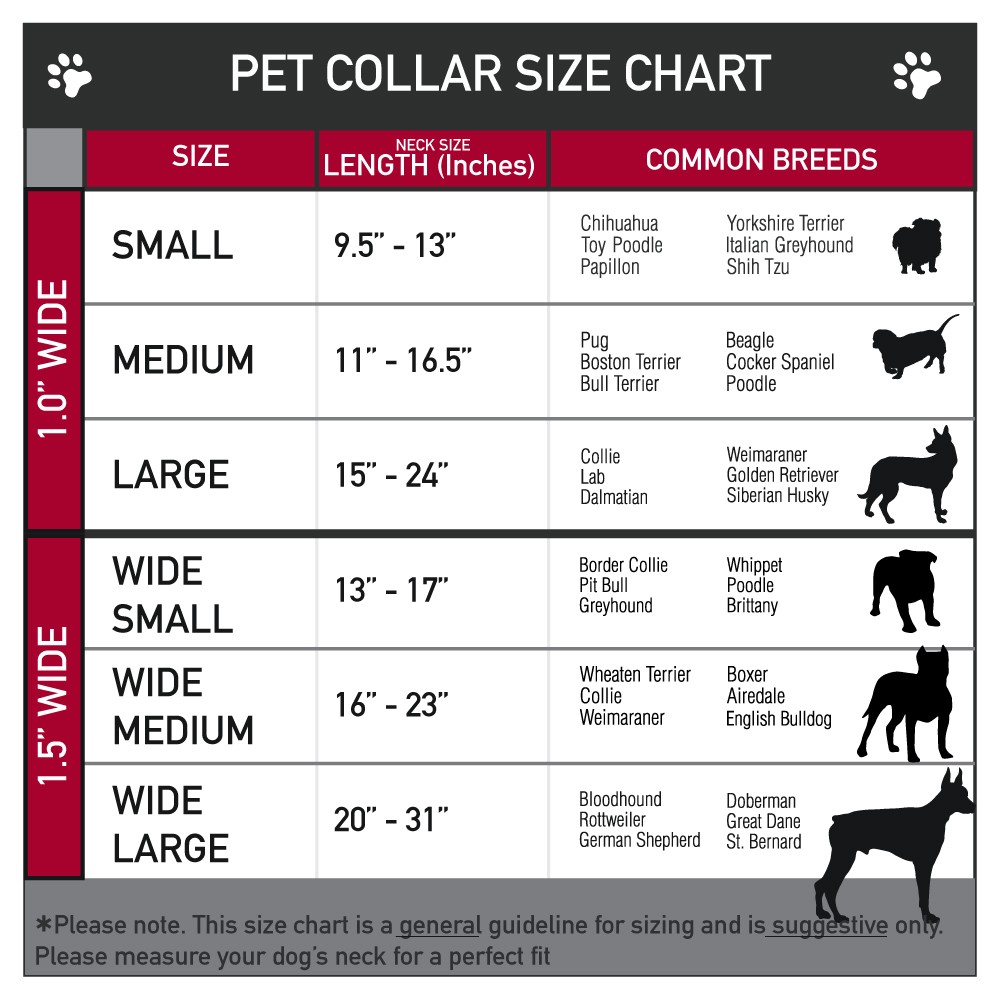 Dog Collar Bone Broken Heart MEH Black/Red/White WIDE-Large 20-31″