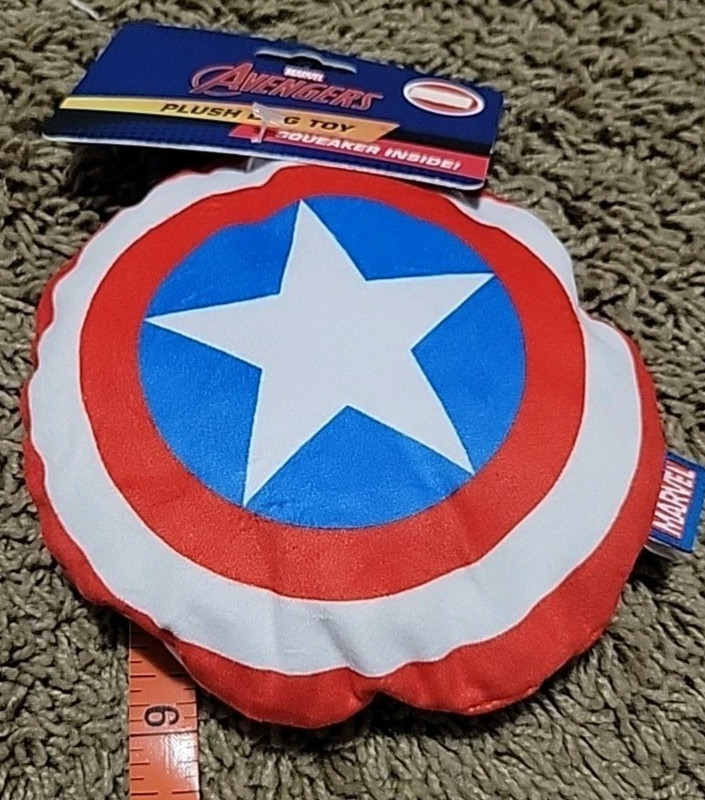 Avengers Captain America Plush Squeaky Dog Toy-Brand New-SHIPS N 24 HOURS