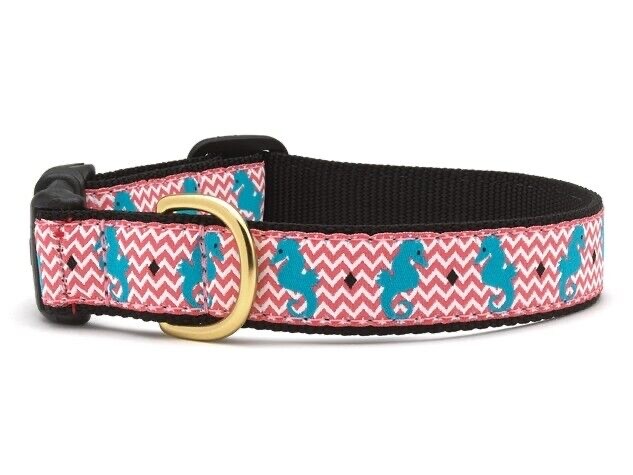 Up Country Dog Collar, Seahorse Adjustable, Made In USA, XS S M L XL XXL
