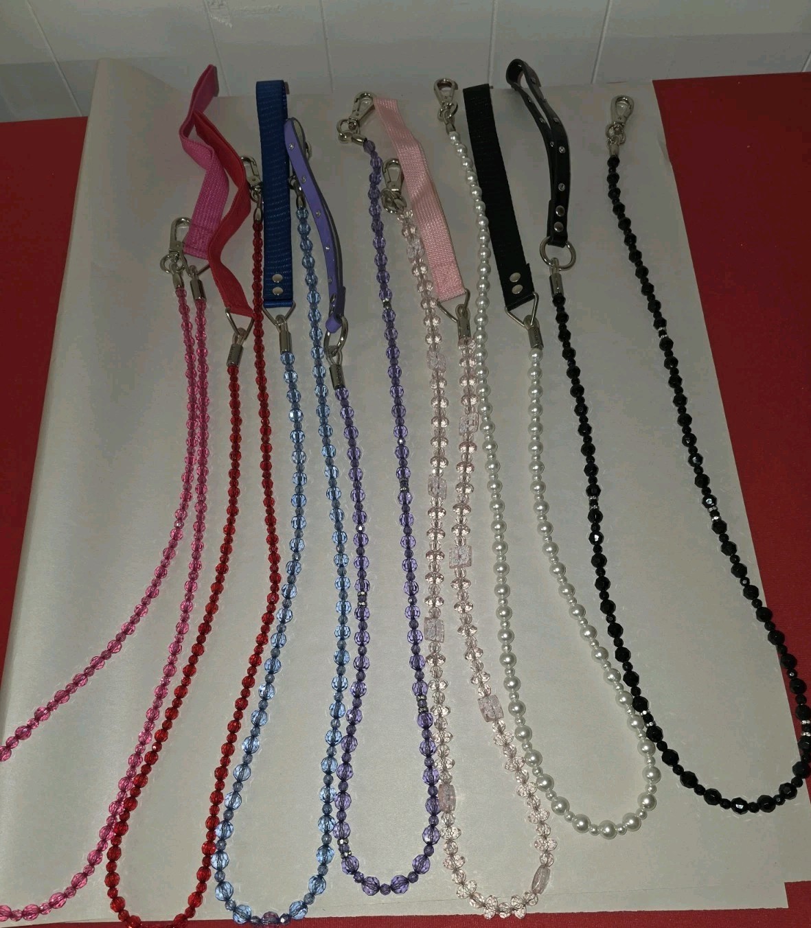 LOT of 7 FABULEASH BOUTIQUE DOG LEASHES, 4 Ft, VARIOUS COLORS, &BEADS
