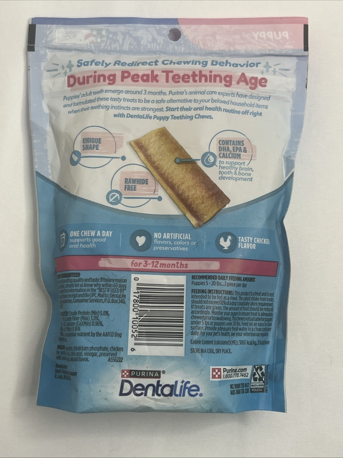 Purina USA DentaLife Puppy Teething Chews Small Dog 3 Months+ Chicken BB 10/2025
