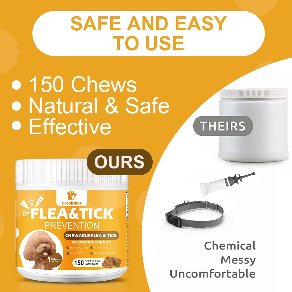 (2 Packs)Insects Prevention Chewable Chews for Dogs Natural Pest Control