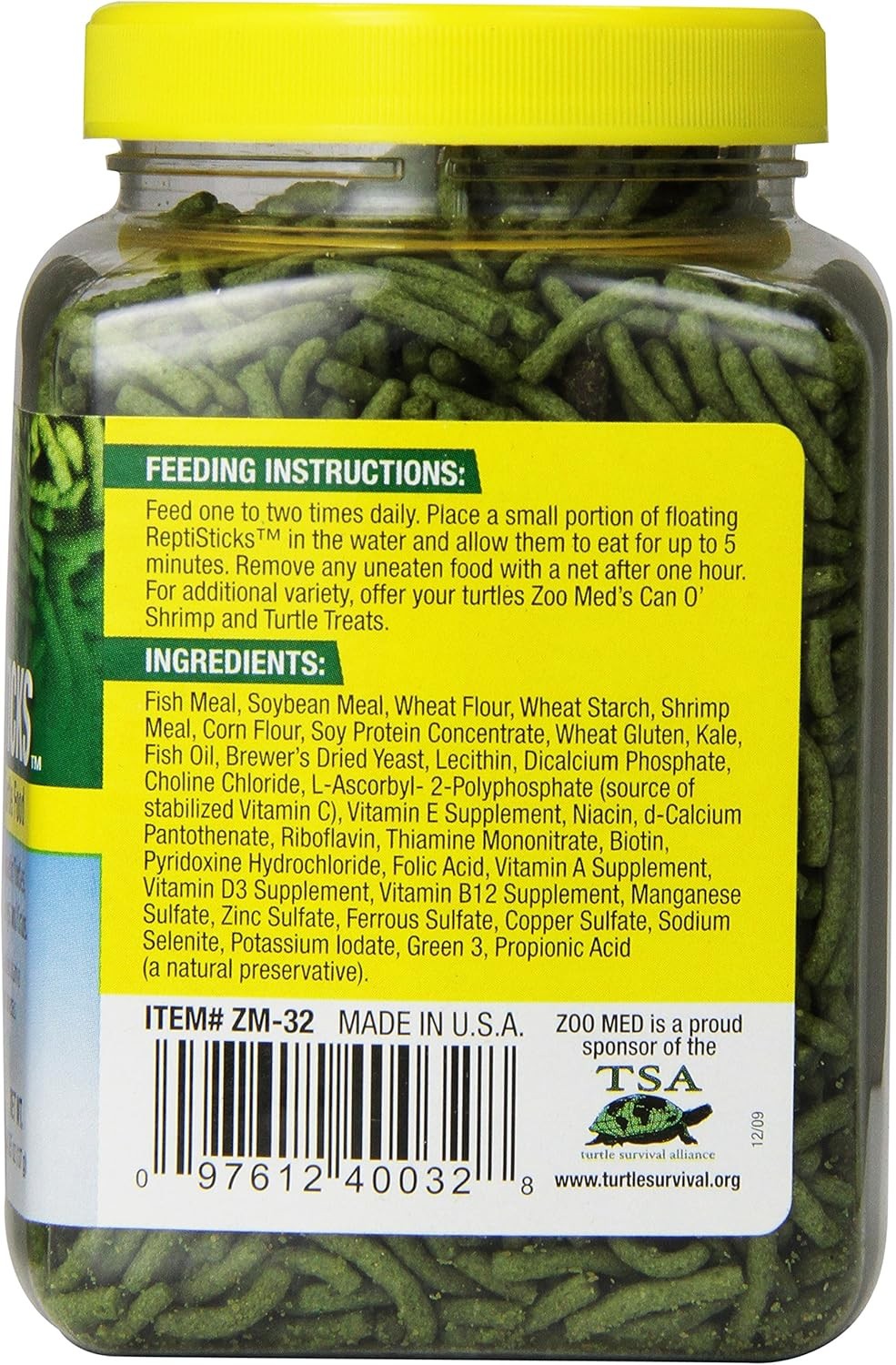 Zoo Med Repti Sticks Floating Aquatic Turtle Food Vitamins and Minerals 4.85oz