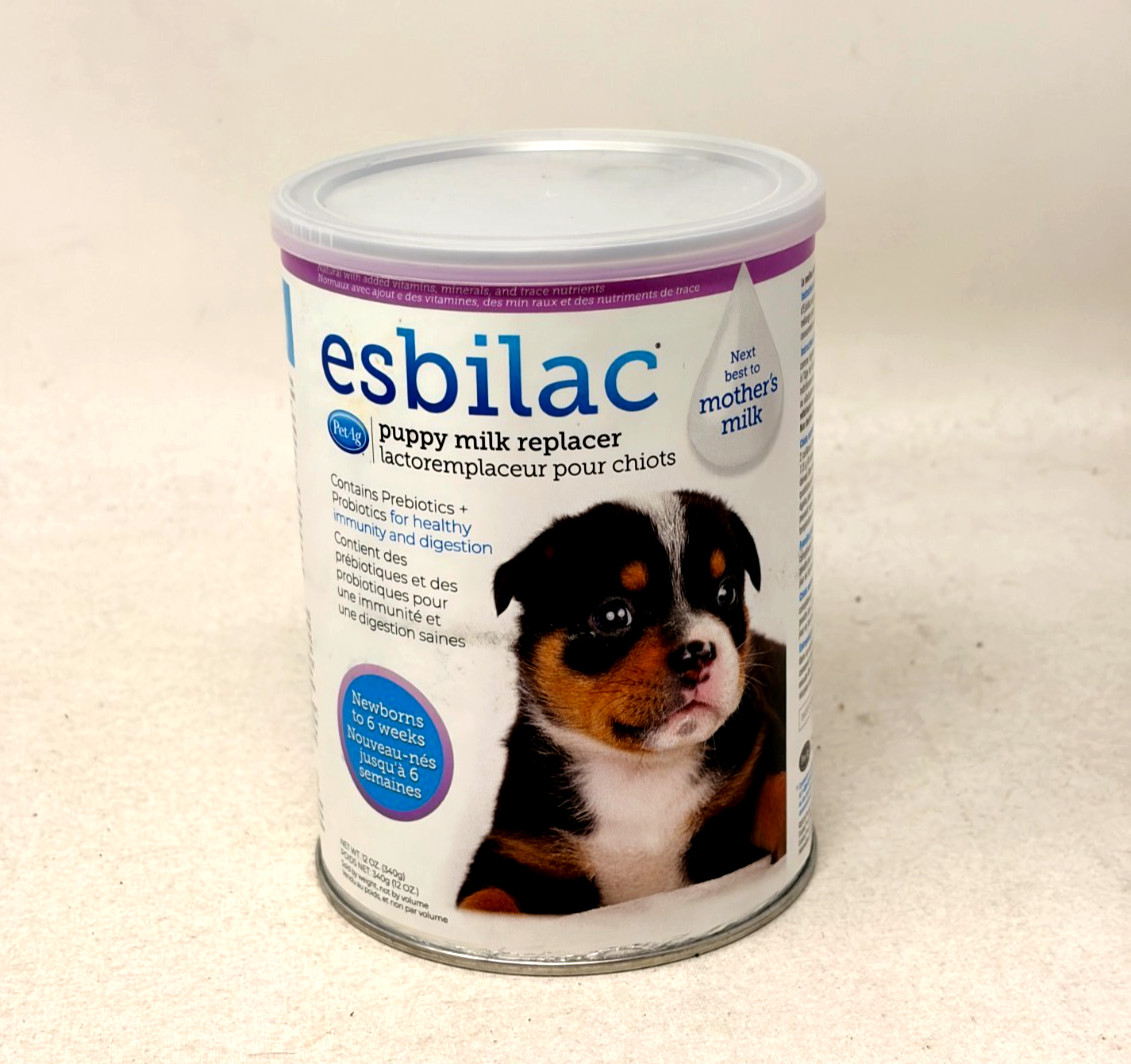 PetAg Esbilac Puppy Milk Replacer Powder 12 oz Prebiotics Best By 11/2026