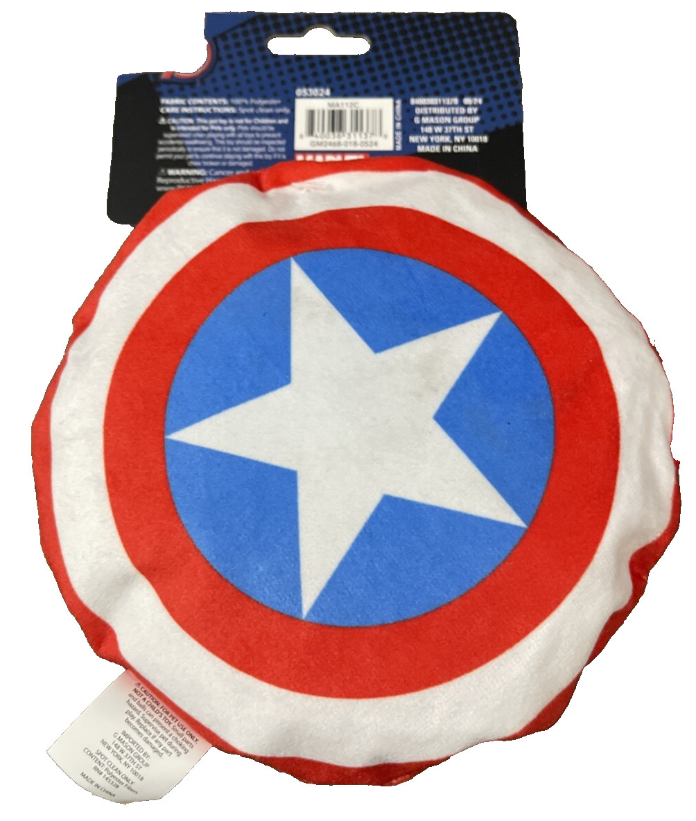 Avengers Captain America Plush Squeaky Dog Toy-Brand New-SHIPS N 24 HOURS