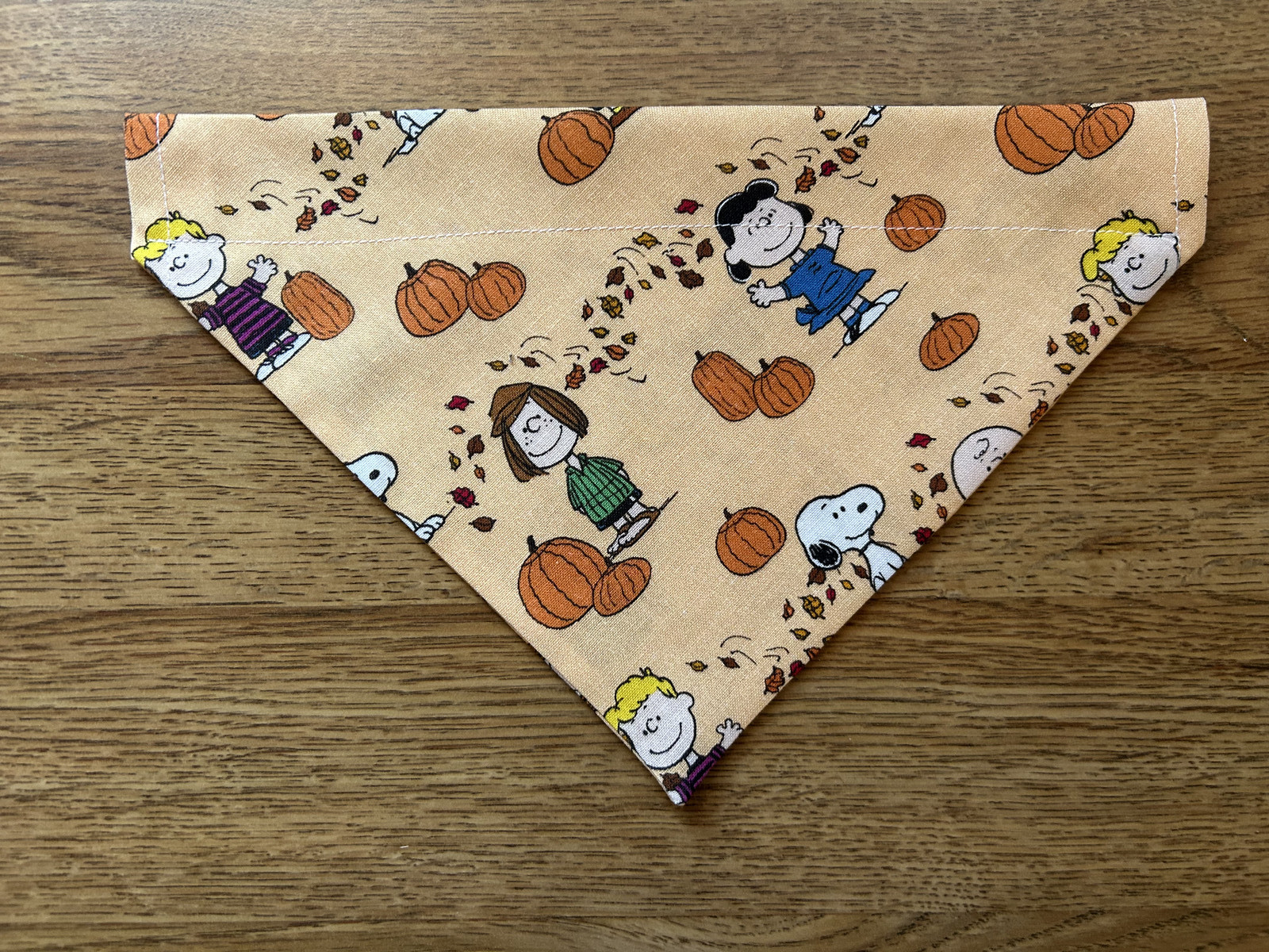 Over Collar Slide On Pet Dog&Cat Bandana (S/M/L) CHARLIE BROWN PUMPKIN PATCH